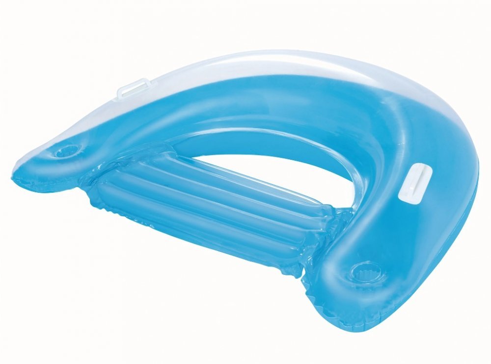 Saltea gonflabila tip Fotoliu Bestway Blue 152×99 cm cu spatar,Manere de sustinere,Suport pentru paharcrema