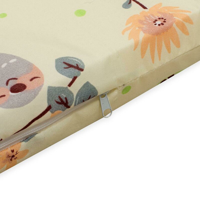 Saltea patut bebe New Baby Zoo din spuma cu husa detasabila 120x60x5 cm multicolor – imaginea 2