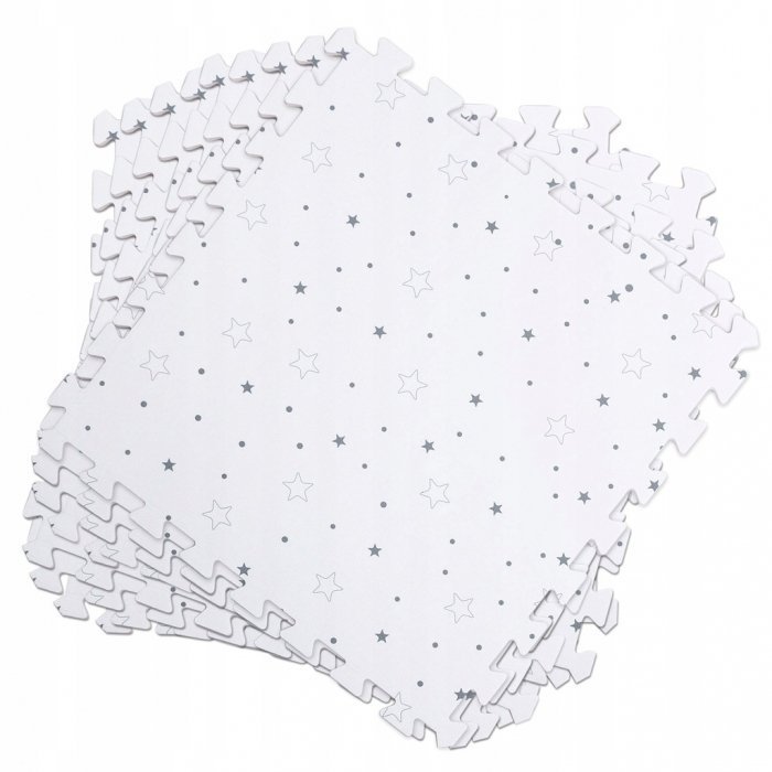 Covoras de joaca puzzle Ricokids 150×150 cm Stelute Gri 9 piese,realizat din spuma EVA inodora,antiderapant,rezistent la apa,usor de curatat,configuratii multiple,utilizare camera copii,crese,gradinite – imaginea 4