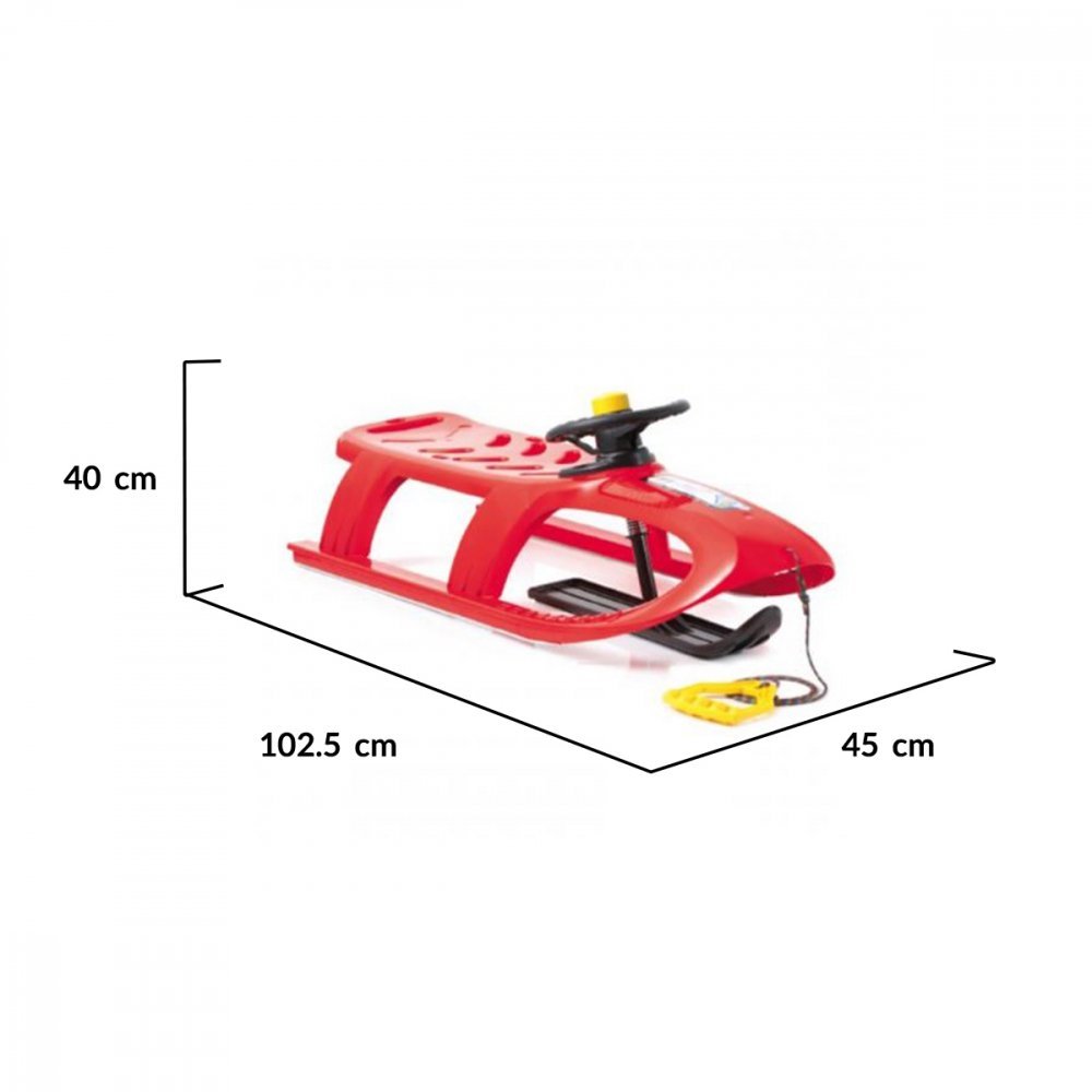 Sanie cu volan Prosperplast Bullet Control Red – imaginea 3