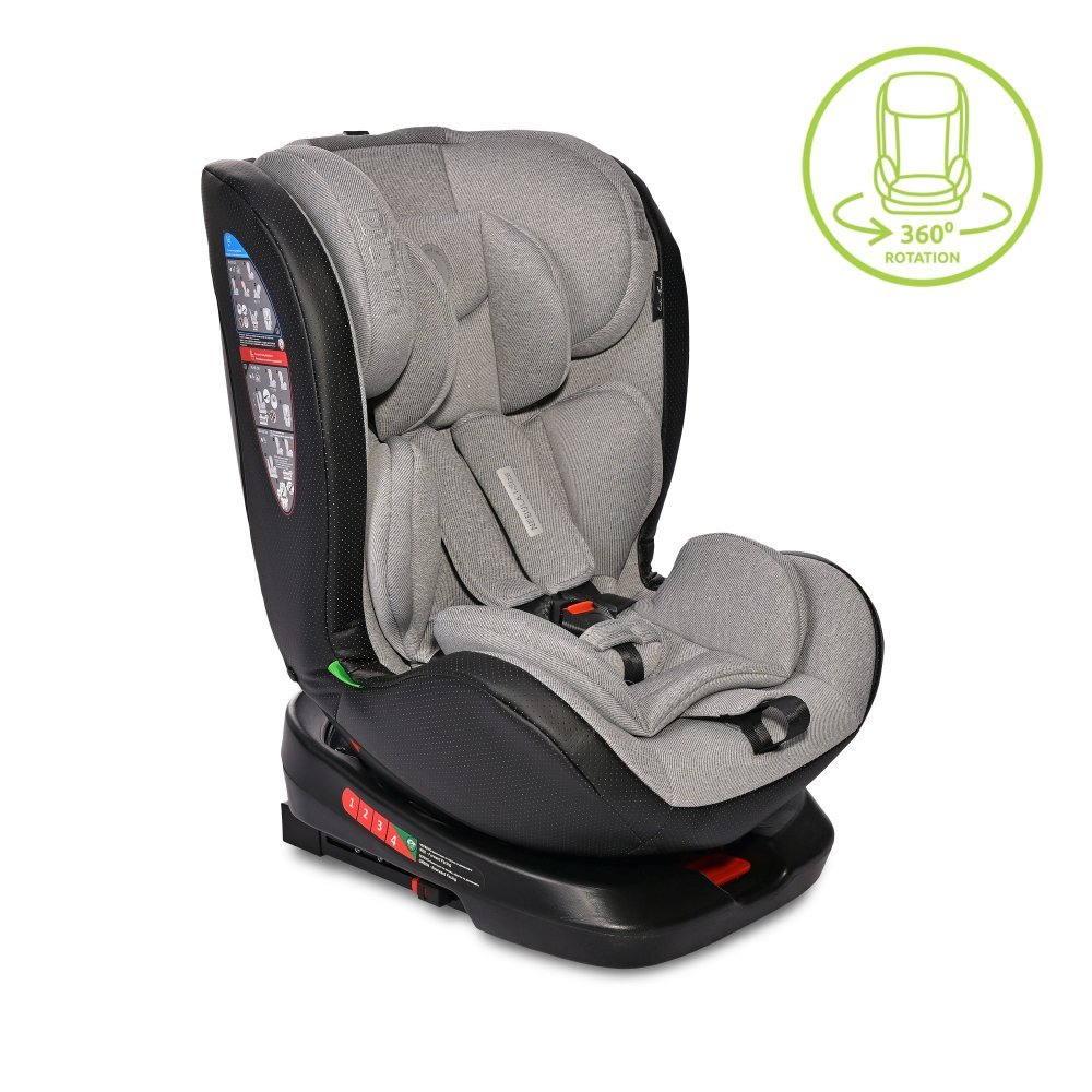Scaun auto pentru copii Nebula i-Size, isofix, rotativ 0 luni-12 ani Grey – imaginea 2