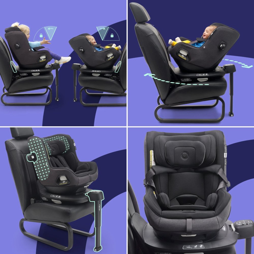 Scaun auto rotativ Bugaboo Owl grey i-Size – imaginea 4