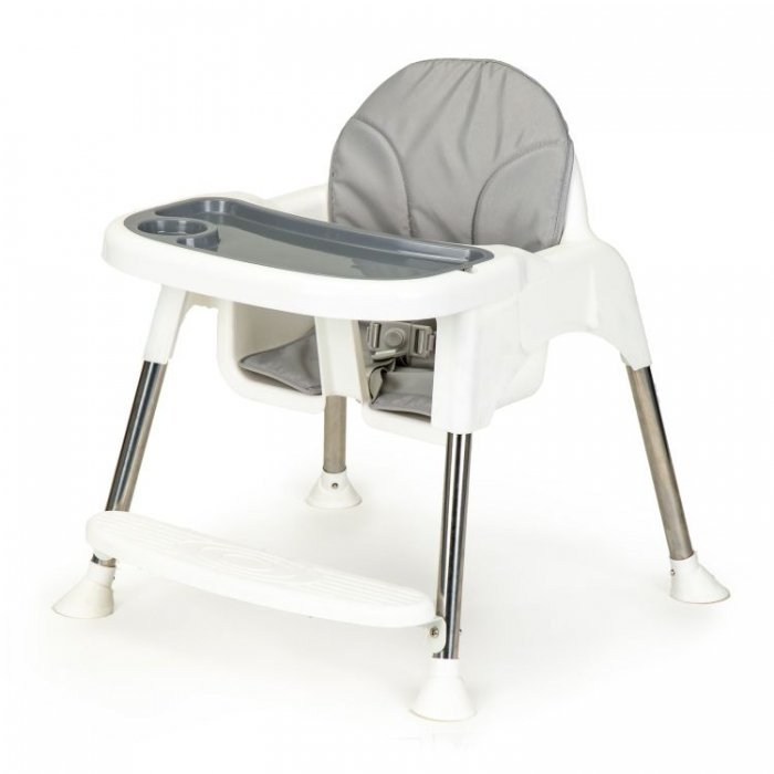 Scaun de masa 2 in 1 Ecotoys cu tapiterie Alb – imaginea 6