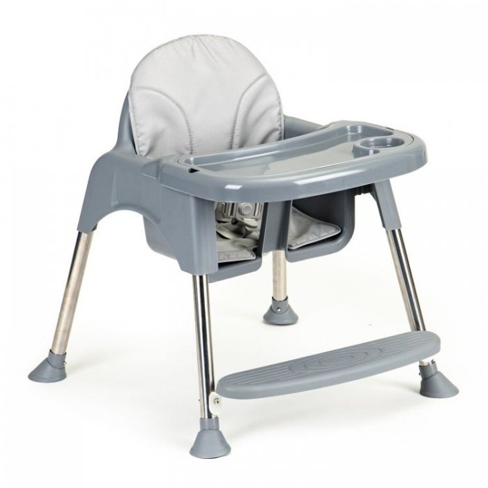 Scaun de masa 2 in 1 Ecotoys cu tapiterie Gri – imaginea 7