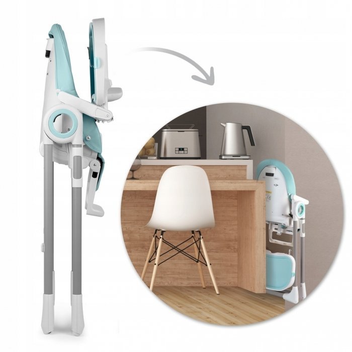 Scaun de masa multifunctional Nukido Belo albastru deschis – imaginea 5
