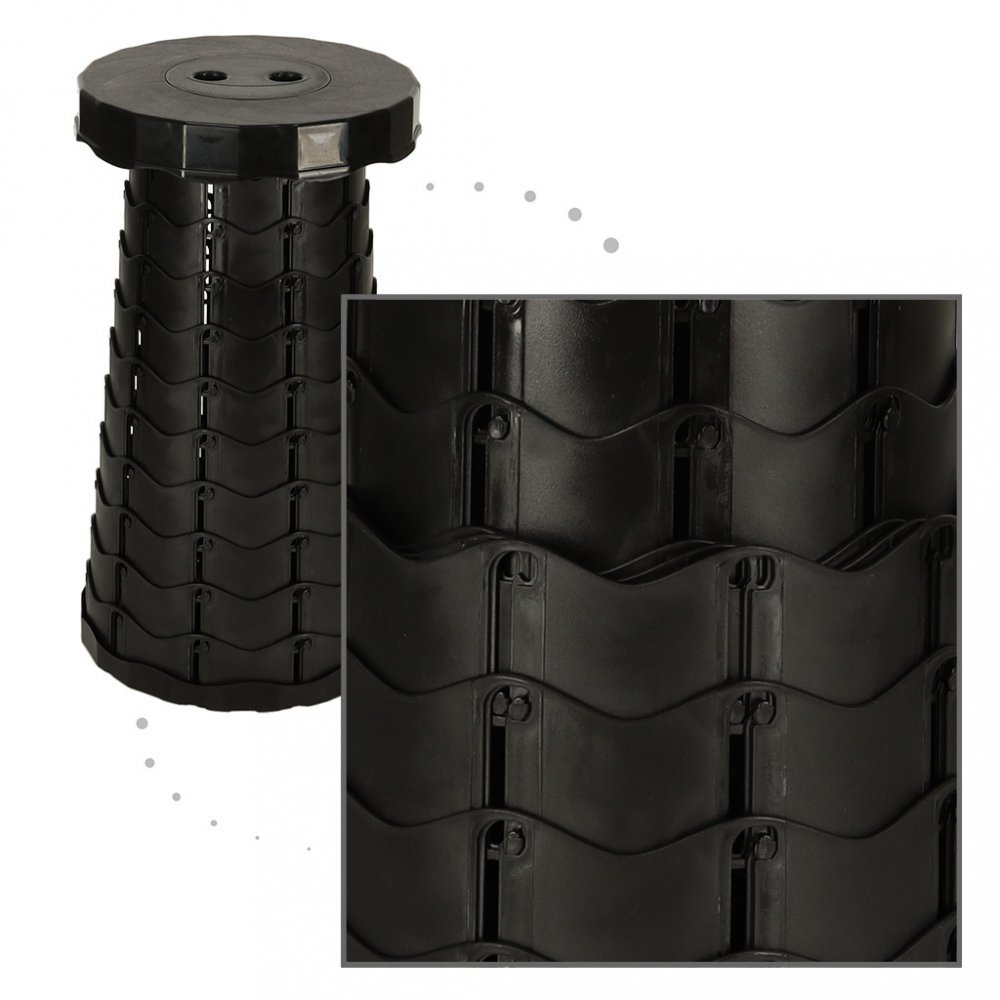 Scaun telescopic pliabil 24 cm Black – imaginea 8