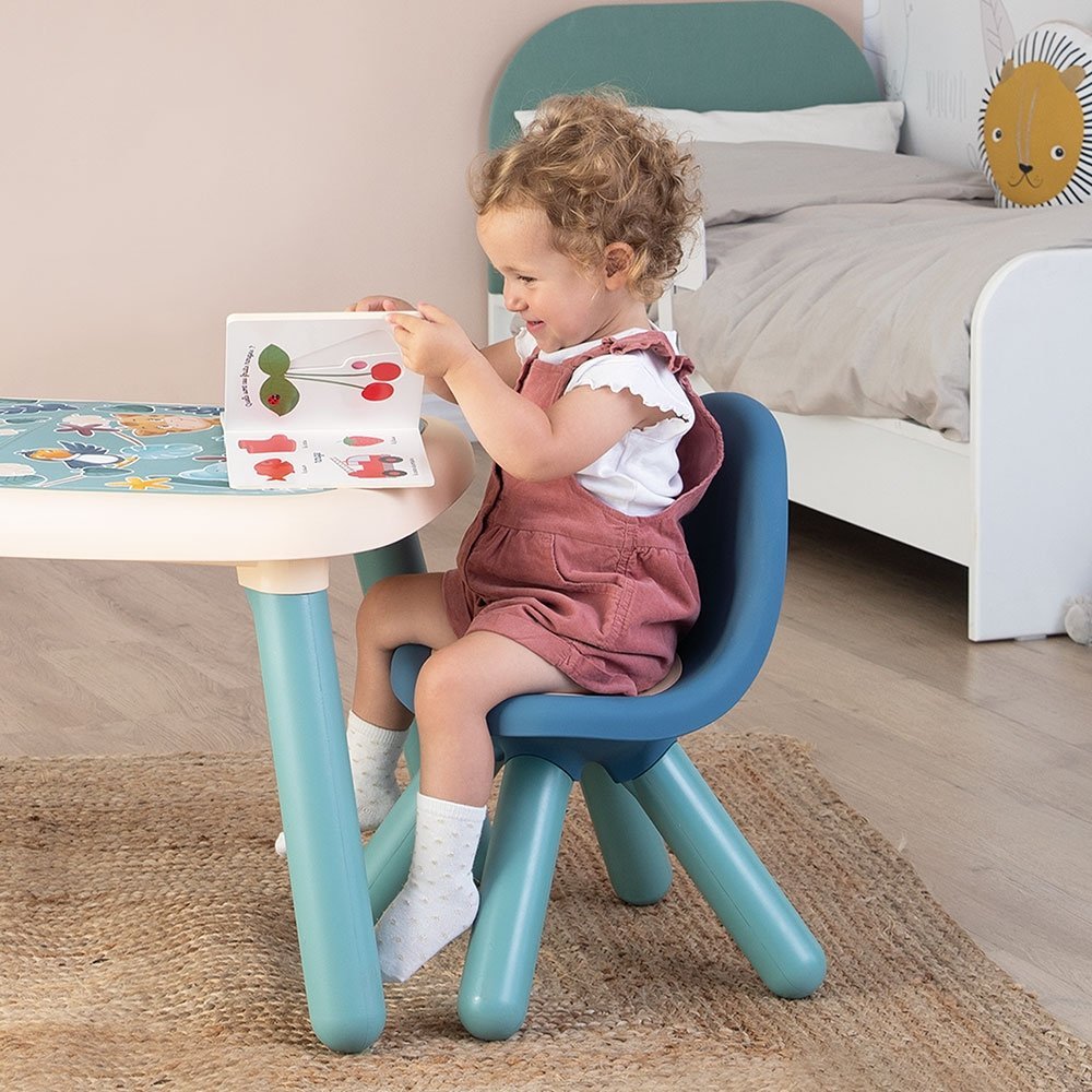 Scaunel cu spatar pentru copii Smoby Little albastru – imaginea 3