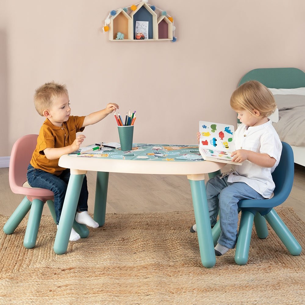 Scaunel cu spatar pentru copii Smoby Little albastru – imaginea 4