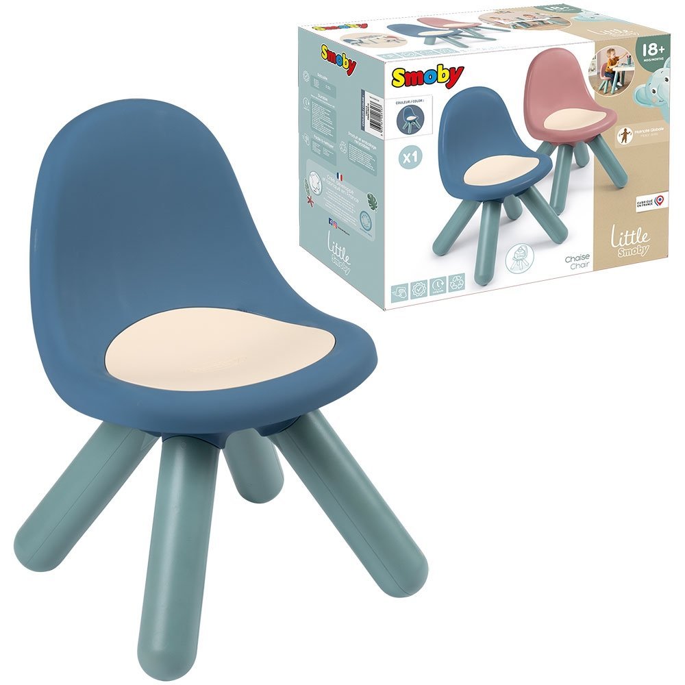 Scaunel cu spatar pentru copii Smoby Little albastru – imaginea 5