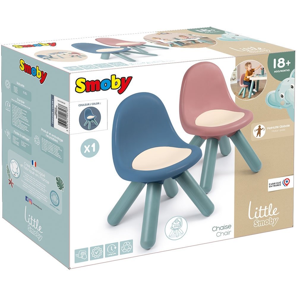 Scaunel cu spatar pentru copii Smoby Little albastru – imaginea 6