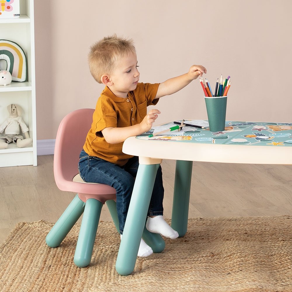 Scaunel cu spatar pentru copii Smoby Little roz – imaginea 3