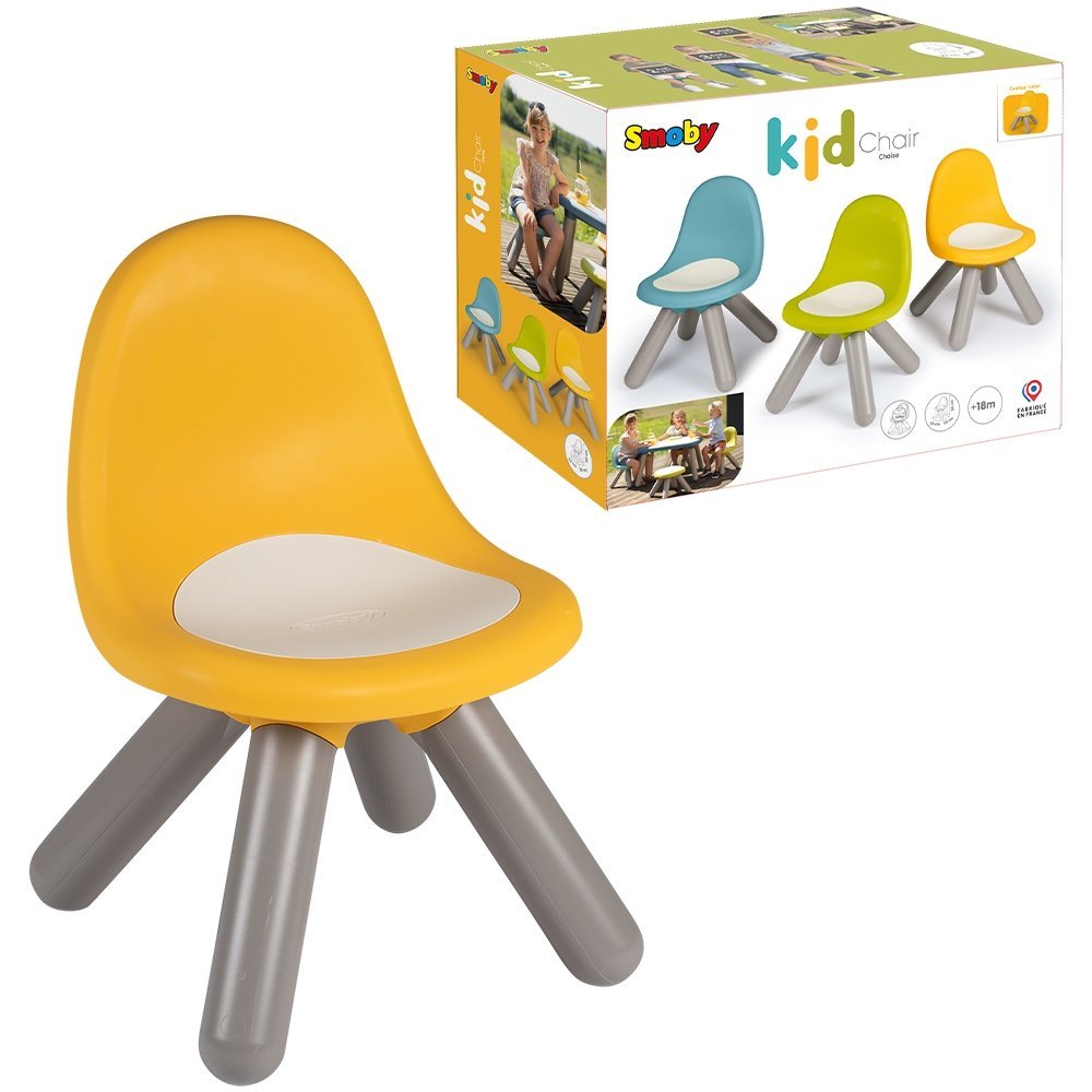 Scaunel cu spatar pentru copii Smoby galben – imaginea 4