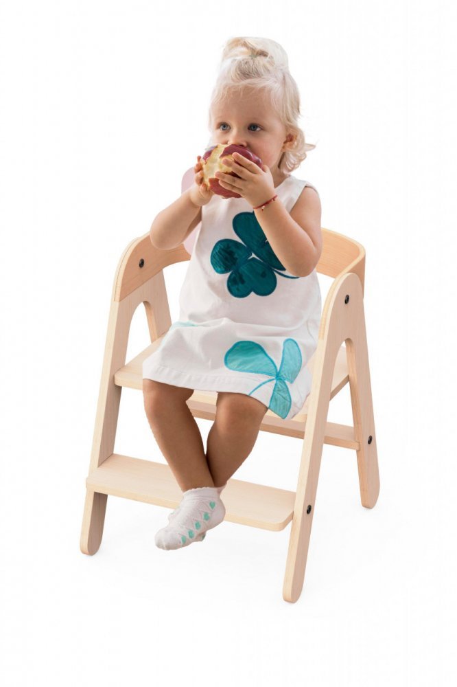 Scaunel inaltator 2 in 1 din lemn MamaToyz – imaginea 2