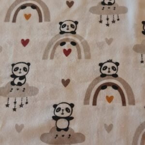 Scutec multifunctional din finet Kreis 65x90 cm Panda crem