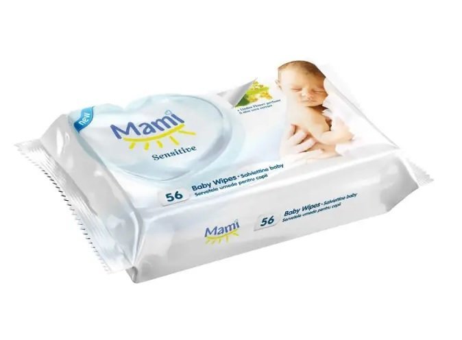 Servetele umede Mami sensitive cu extract de Aloe Vera 56 bucati – imaginea 2