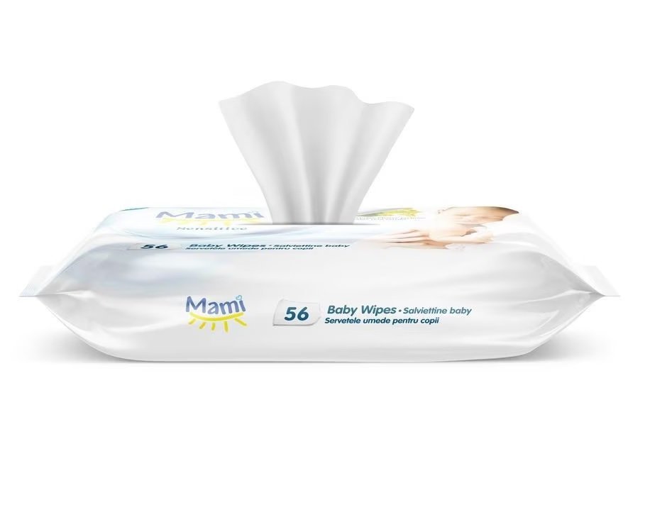 Servetele umede Mami sensitive cu extract de Aloe Vera 56 bucati