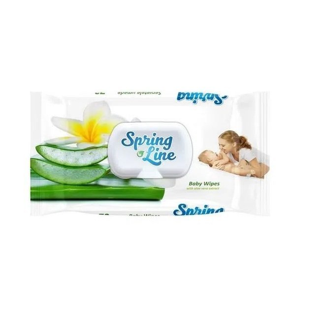 Servetele umede cu extract de Aloe Vera Spring Line Pop Up 72 bucati in cutie cu capac – imaginea 2
