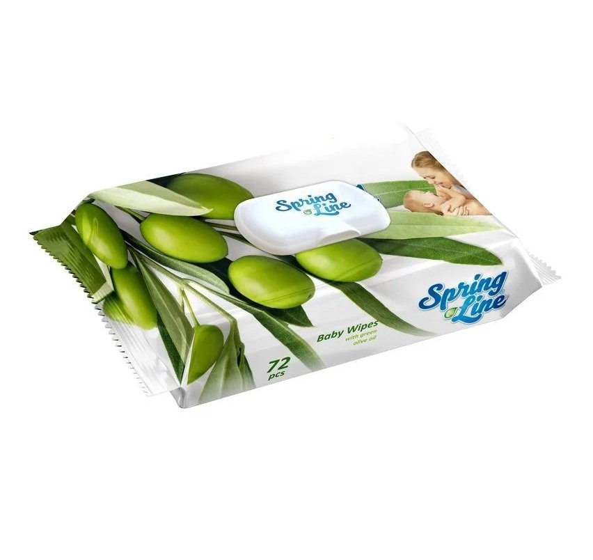 Servetele umede cu extract din ulei de masline Spring Line Pop Up 72 bucati in cutie cu capac – imaginea 2