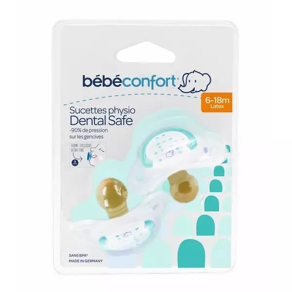 Set 2 suzete din latex Bebe Confort Dental Safe 6-18 luni – imaginea 2