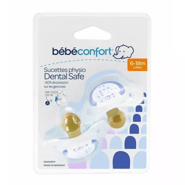 Set 2 suzete din latex Bebe Confort Dental Safe 6-18 luni – imaginea 4