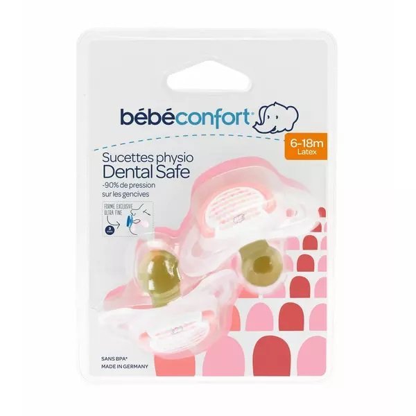 Set 2 suzete din latex Bebe Confort Dental Safe 6-18 luni – imaginea 7
