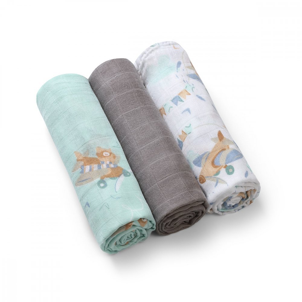 Set 3 scutece Babyono cu fibre bambus natural gri – imaginea 8