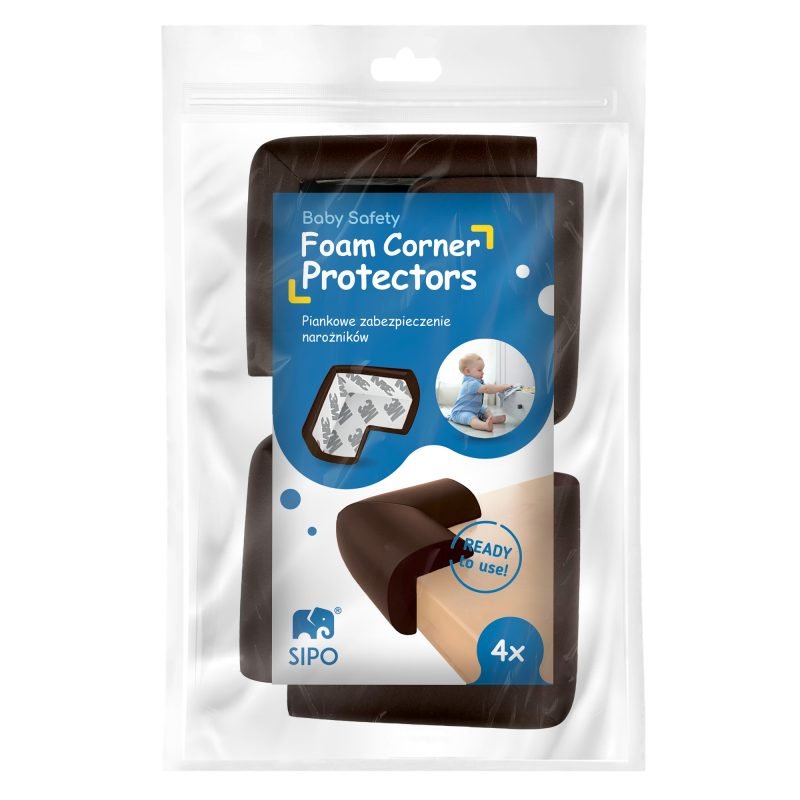 Set 4 aparatori moi Sipo Baby Safety pentru colturi maro – imaginea 6