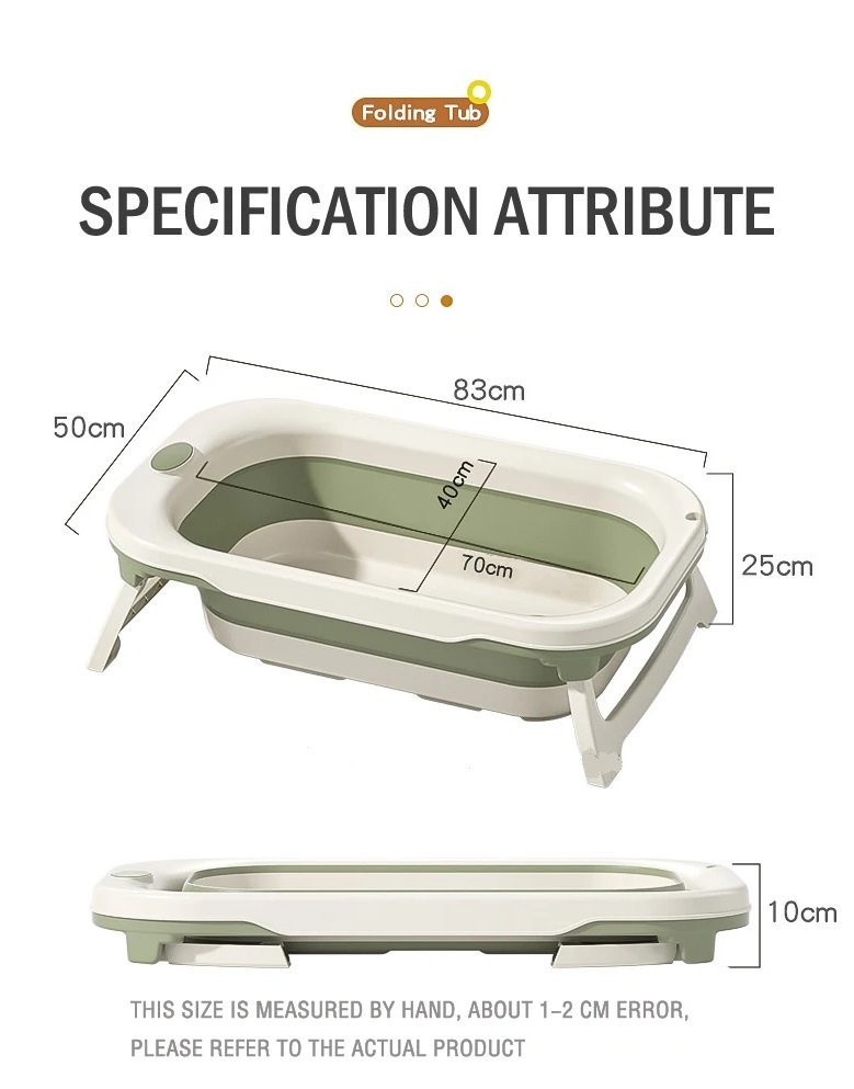 Set cadita pliabila Little Mom cu termometru si suport anatomic Green – imaginea 3