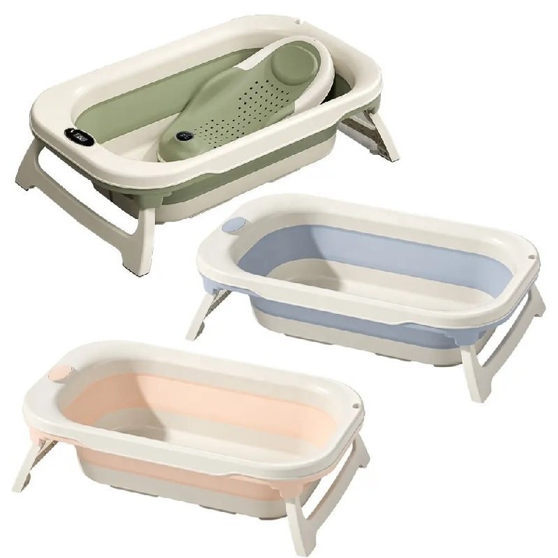 Set cadita pliabila Little Mom cu termometru si suport anatomic Green – imaginea 7