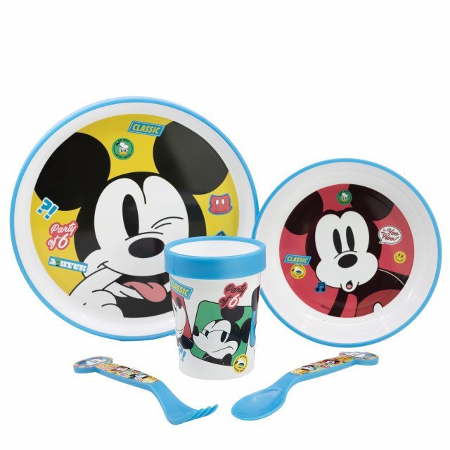 Set de masa premium antiderapant 5 piese Mickey Mouse Fun-Tastic – imaginea 3