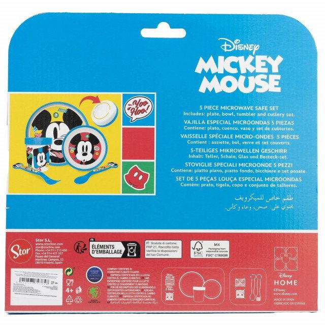 Set de masa premium antiderapant 5 piese Mickey Mouse Fun-Tastic – imaginea 2