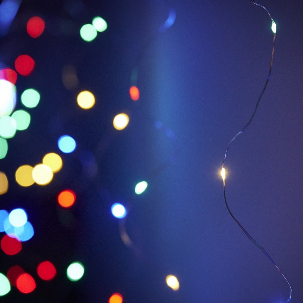 Instalatie tip perdea cu fir din cupru cu telecomanda si 300 LED-uri Multicolore 3x3m – imaginea 6