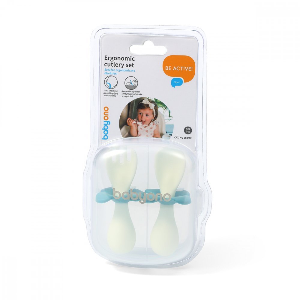 Set tacamuri Baby Ono ergonomice verde – imaginea 3