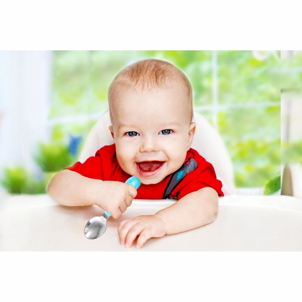 Set tacamuri din inox pentru copii BabyJem Gri – imaginea 2