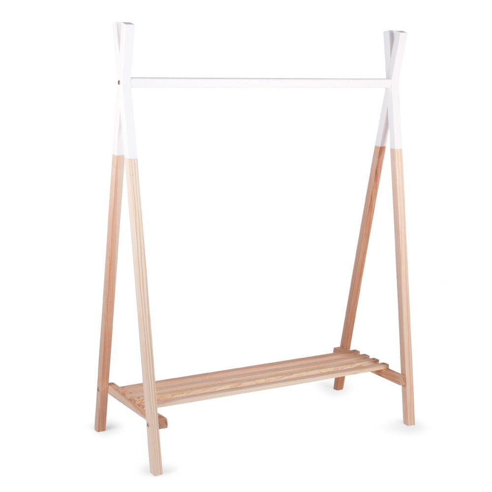 Suport haine Tipi Childhome 107x48x137 cm lemn natural alb – imaginea 4