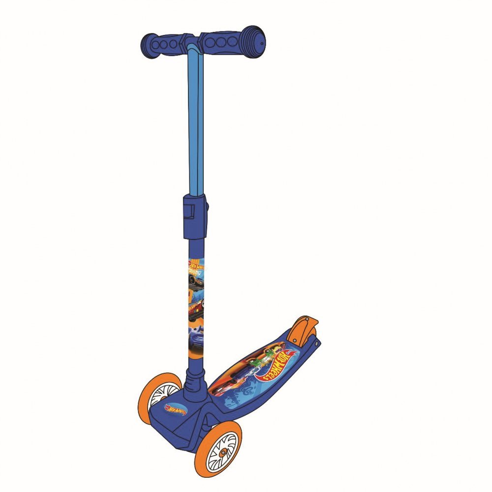 Trotineta cu 3 roti Hot Wheels cu ghiozdan, ghidon reglabil, greutate admisa 50 kg – imaginea 4