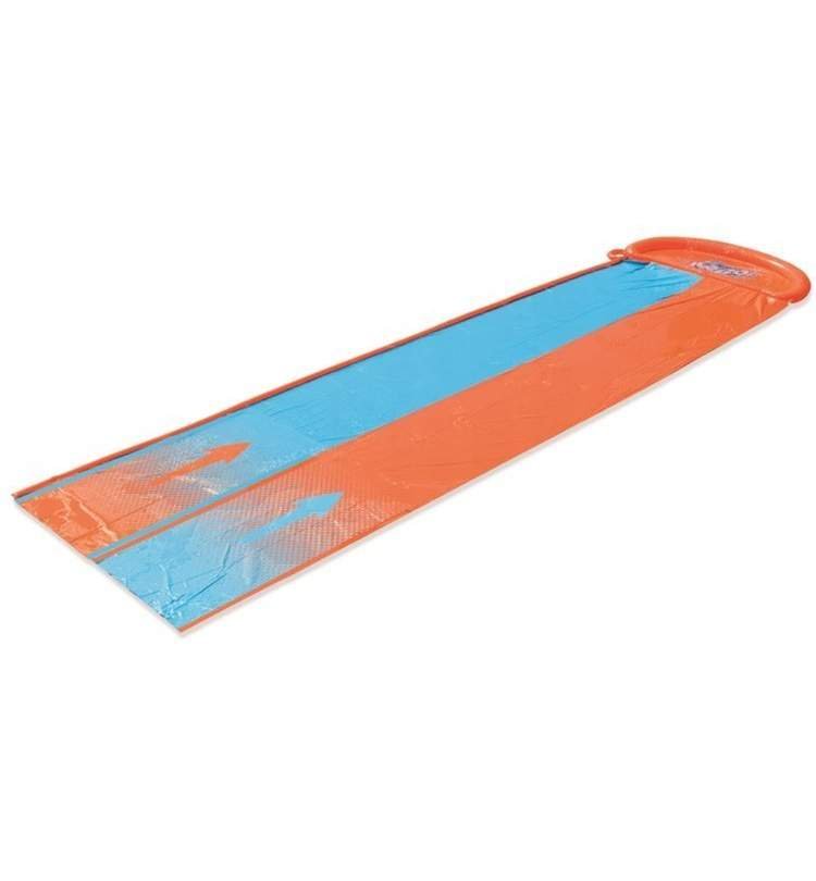 Tobogan de apa cu pista dubla de alunecare 448 cm BlueOrange – imaginea 2