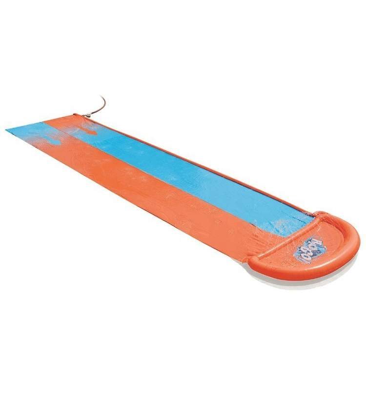 Tobogan de apa cu pista dubla de alunecare 448 cm BlueOrange – imaginea 3