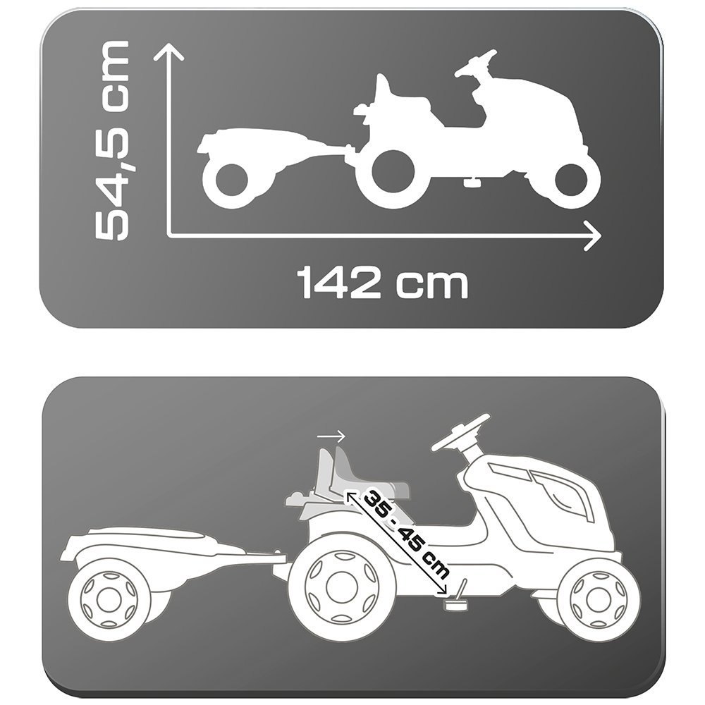 Tractor cu pedale si remorca Smoby Farmer XL albastru – imaginea 2