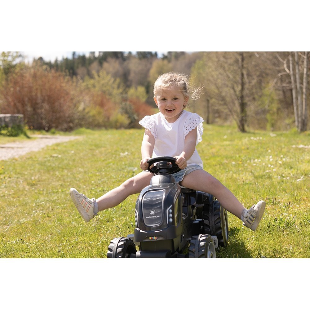 Tractor cu pedale si remorca Smoby Farmer XL negru – imaginea 4