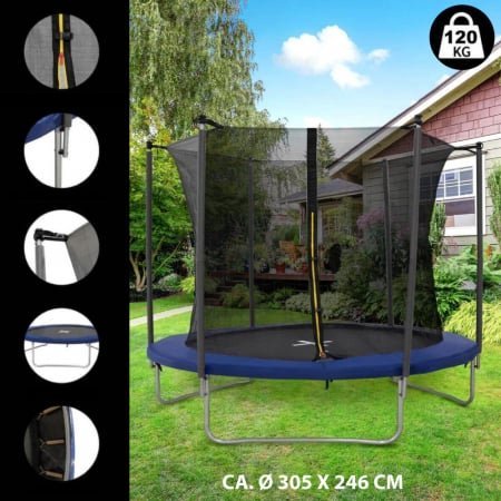 Trambulina cu plasa de siguranta Dunlop 305×76 cm – imaginea 4