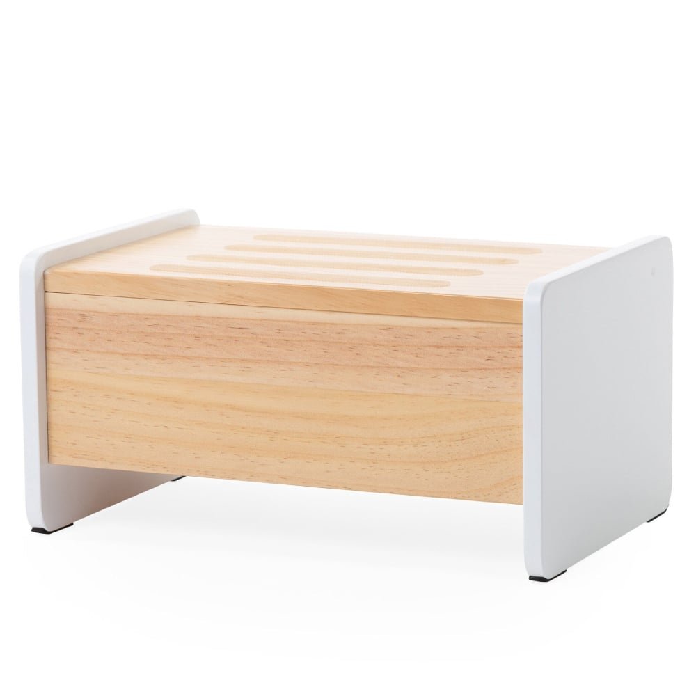 Treapta inaltator Childhome 35x23x18 cm lemn natural alb – imaginea 6
