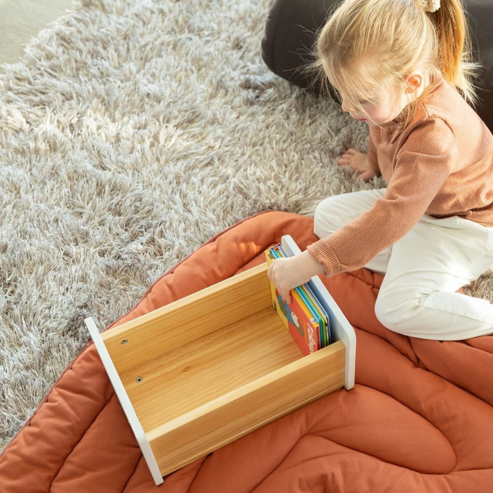 Treapta inaltator Childhome 35x23x18 cm lemn natural alb – imaginea 5