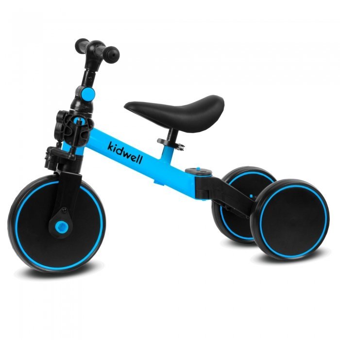 Tricicleta pentru copii Kidwell Pico Blue, cu pedale 3 in 1 , scaun reglabil pe inaltime, reglarea in 3 trepte a distantei dintre ghidon si copil, potrivita pentru inaltimea unui copil 90 – 124 cm – imaginea 3