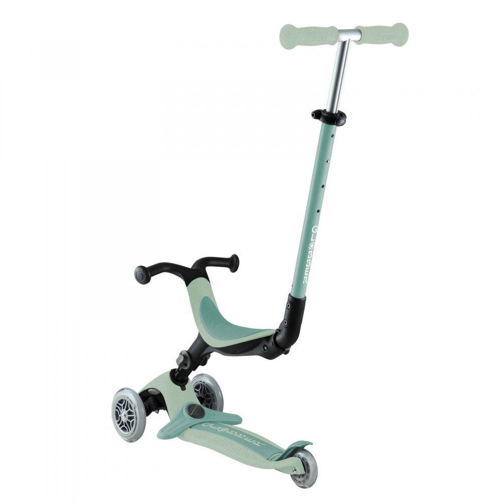 Trotineta 3 in 1 pentru copii Globber Go Up Active Verde Fistic, ecologic, ghidon si scaun ajustabile, rulmenti ABEC 9 – imaginea 6