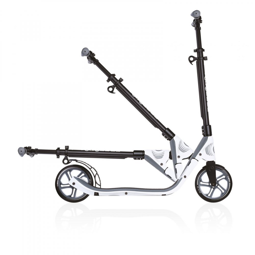 Trotineta Globber pliabila adult One NL 205 alb, cadru din aluminiu, ghidon reglabil, platforma antiderapanta, greutate admisa 100 kg – imaginea 7