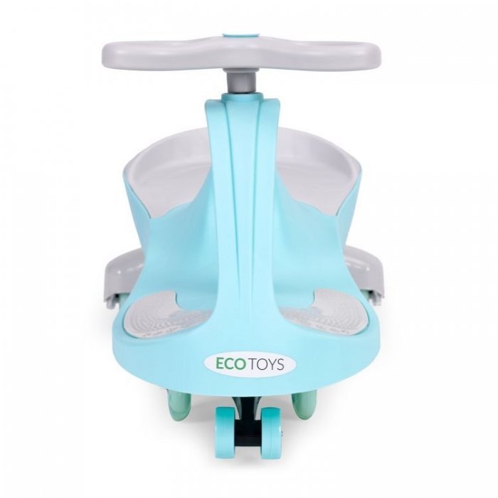 PlasmaCar gravitationala Ecotoys YM-SW-1 albastru, tip barca cu roti led din cauciuc moale, suporturi antiderapante pentru picioare, sarcina maxima 120 kg – imaginea 4