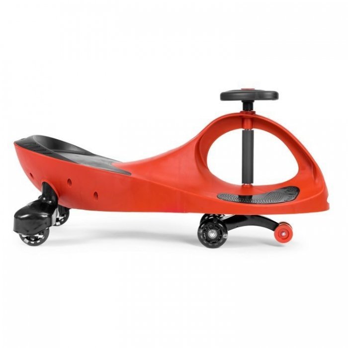PlasmaCar gravitationala Ecotoys YM-SW-1 Rosu, tip barca cu roti led din cauciuc moale, suporturi antiderapante pentru picioare, sarcina maxima 120 kg – imaginea 2