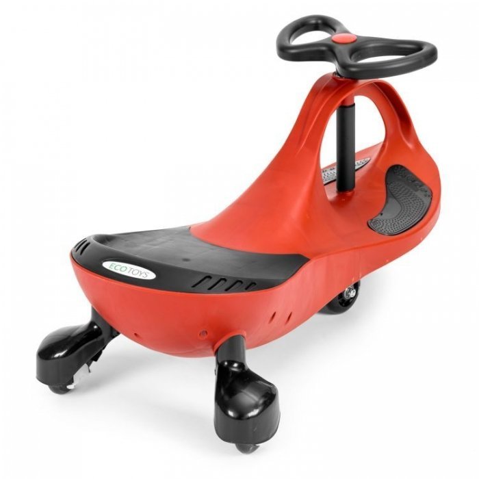 PlasmaCar gravitationala Ecotoys YM-SW-1 Rosu, tip barca cu roti led din cauciuc moale, suporturi antiderapante pentru picioare, sarcina maxima 120 kg – imaginea 3