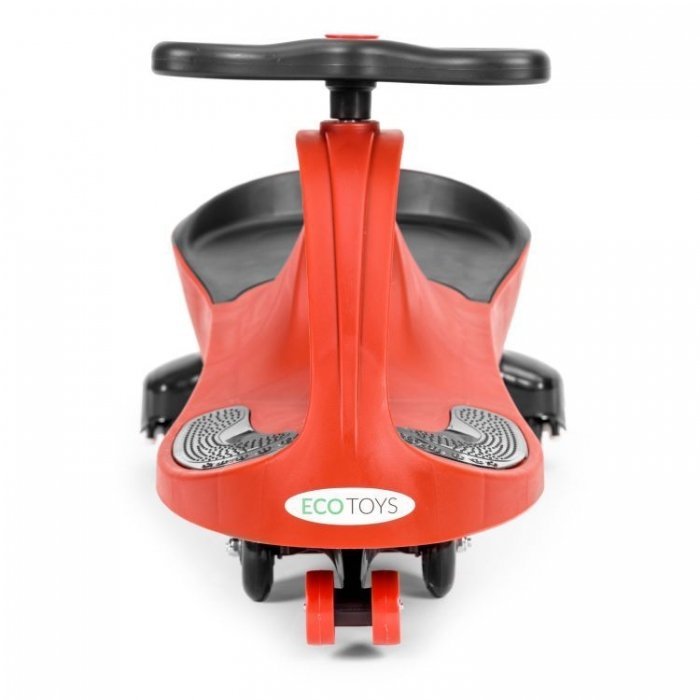 PlasmaCar gravitationala Ecotoys YM-SW-1 Rosu, tip barca cu roti led din cauciuc moale, suporturi antiderapante pentru picioare, sarcina maxima 120 kg – imaginea 4